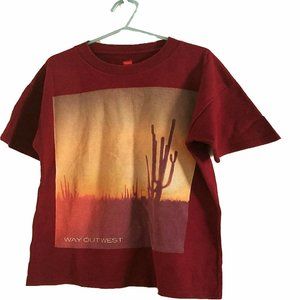 Hanes Boys Way Out West Cactus Print Cotton Tees